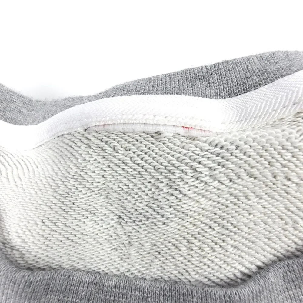 NIKE Nk Court NYC French Terry Crew Neck Sweatshirt Pullover Mens XL Gray White